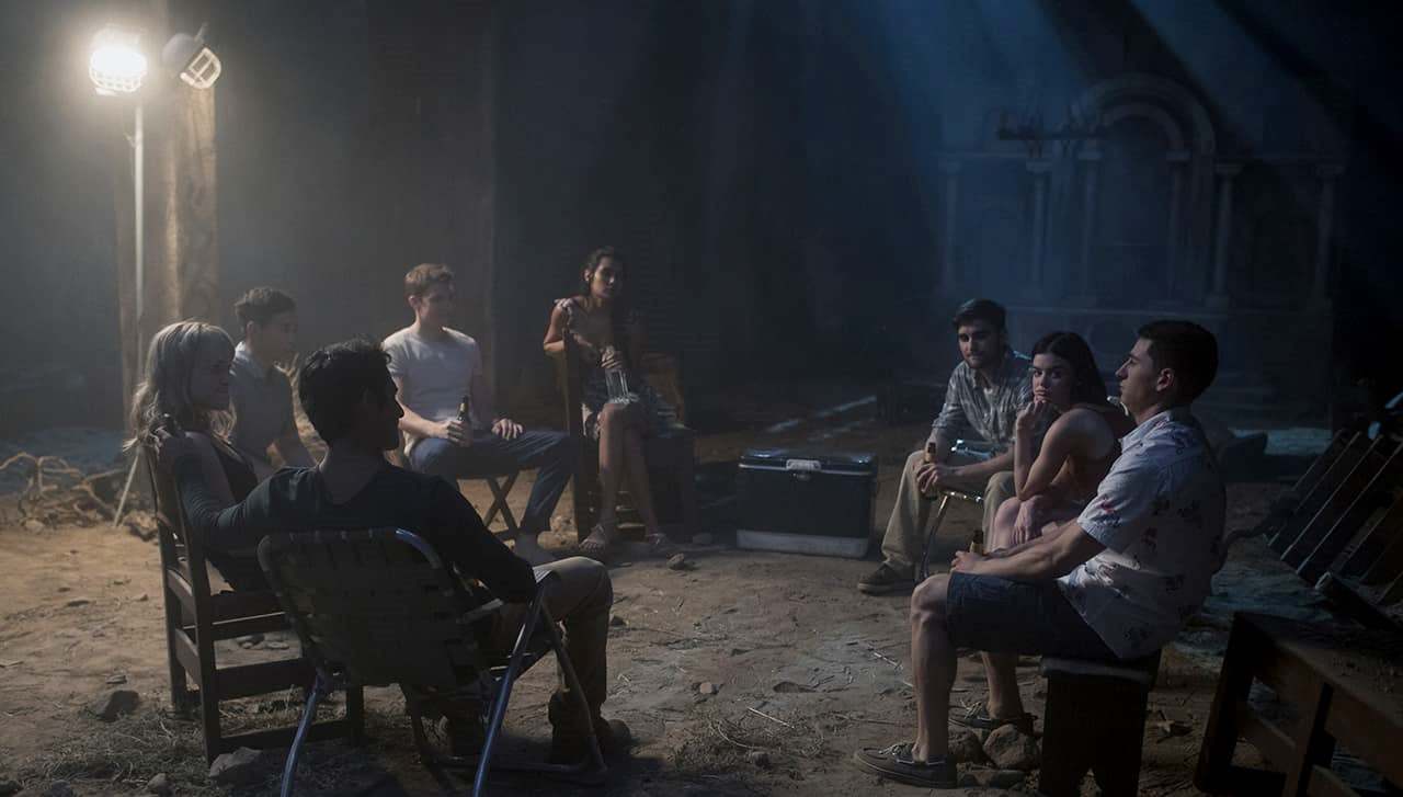 The group gathered at the abandoned convent to play a game of Truth or Dare (2018)