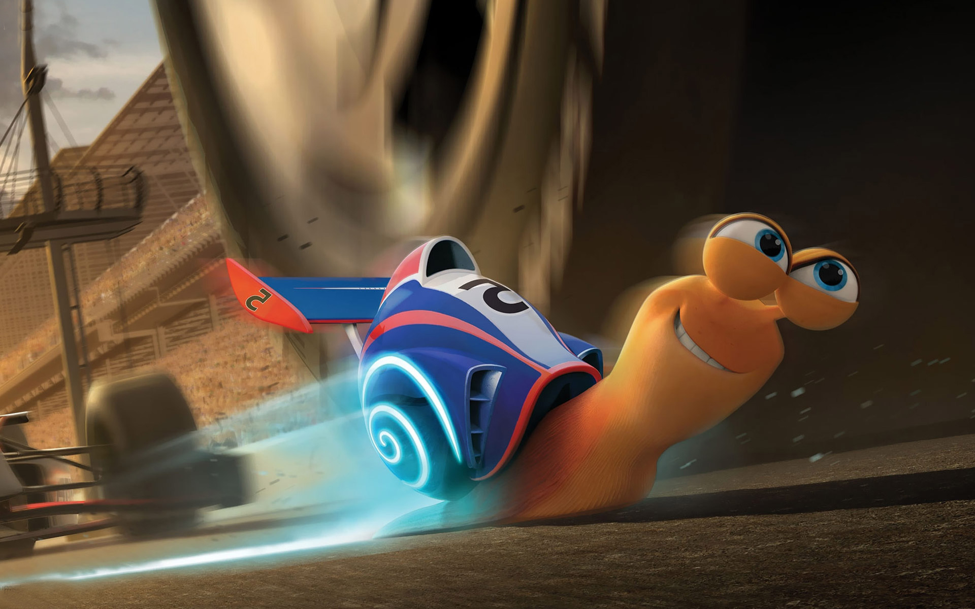 Theo/Turbo (voiced by Ryan Reynolds), the snail who determines to enter the Indy 500 in Turbo (2013)