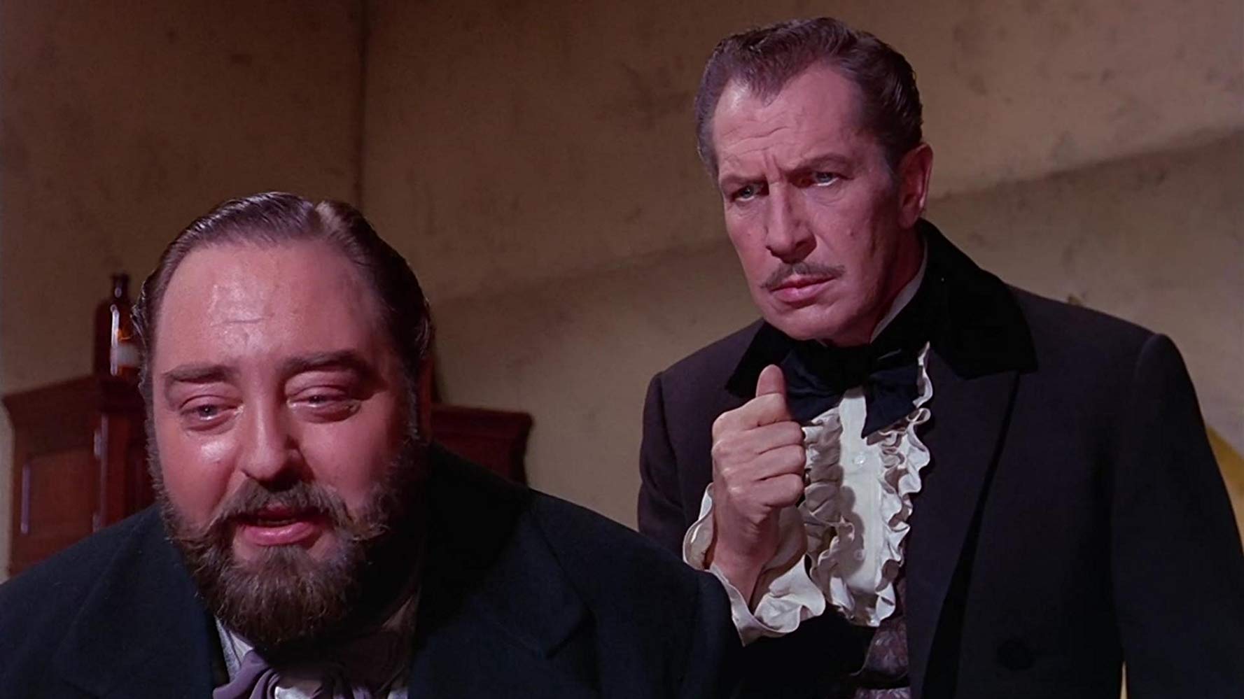 (l to r) Sebastian Cabot and Vincent Price in the Dr. Heidegger’s Experiment episode of Twice-Told Tales (1963)