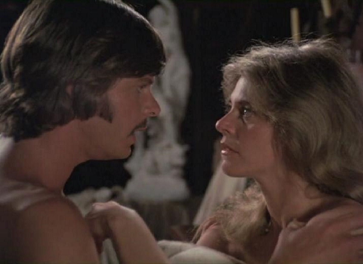 Modern woman Lindsay Wagner travels back in time to romance 19th Century man Marc Singer in The Two Worlds of Jennie Logan (1979)