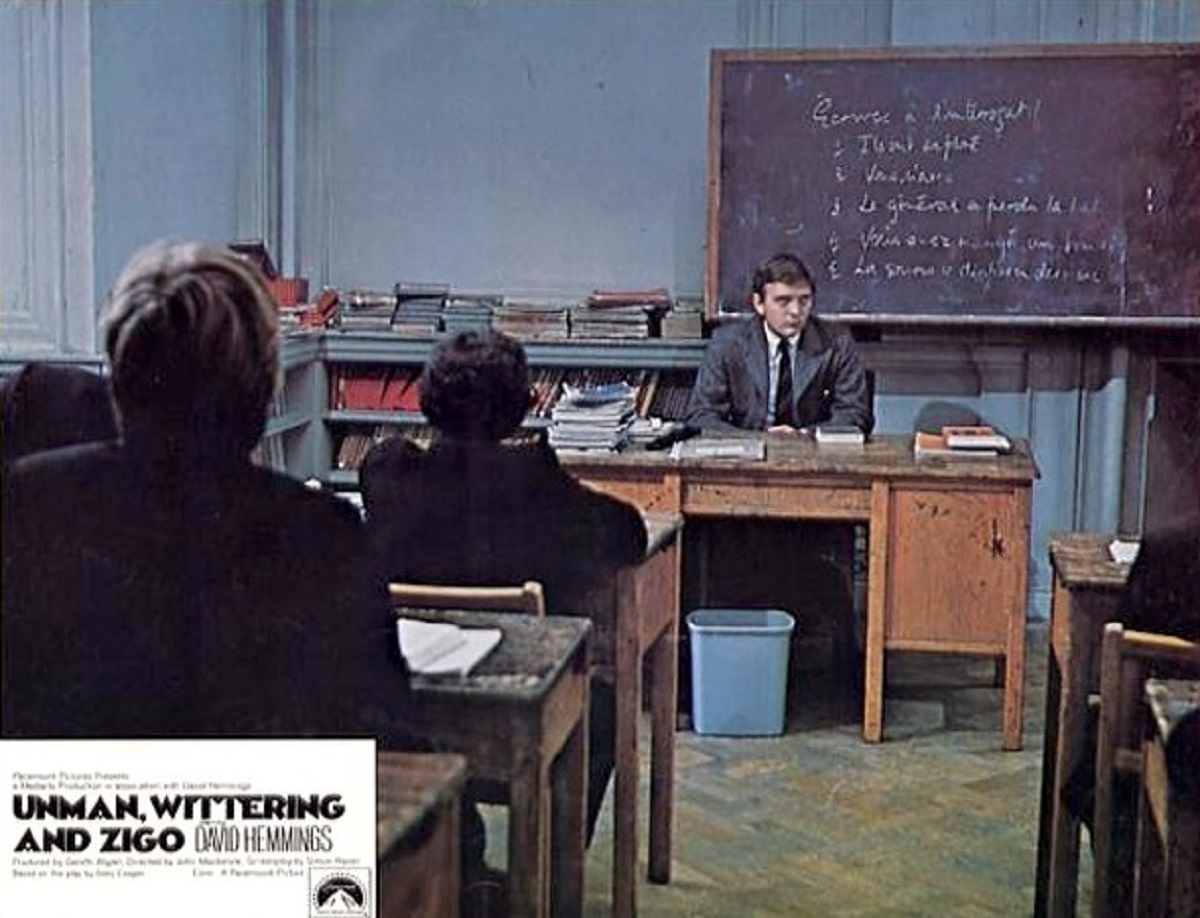 Teacher David Hemmings and his pupils in Unman, Wittering and Zigo (1971)