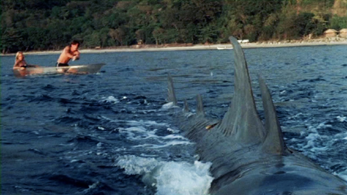 The giant fish on the attack in Up from the Depths (1979)