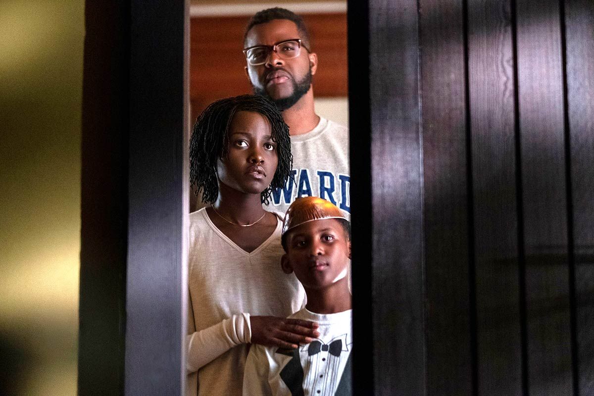 A regular family - (top to bottom) Wilson Duke, Lupita Nyong’o and Evan Alex - at siege in Us (2019)