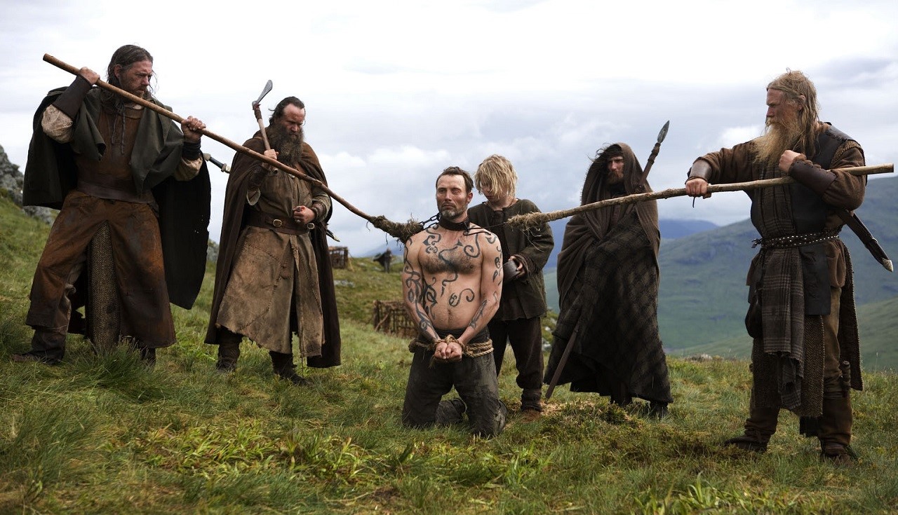 One Eye (Mads Mikkelsen) captured by Vikings in Valhalla Rising (2009)