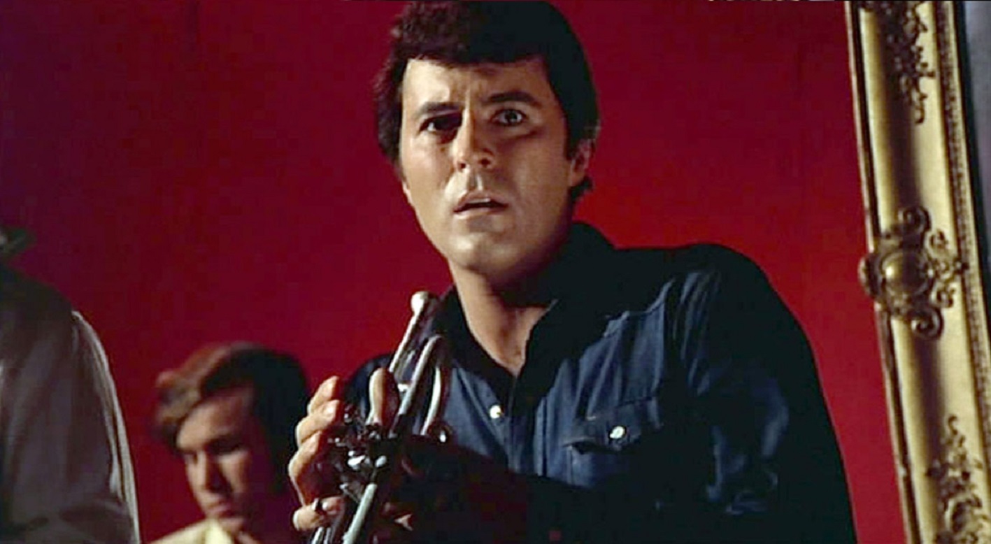 Trumpet player James Darren at the centre of a supernatural mystery in Venus in Furs (1969)