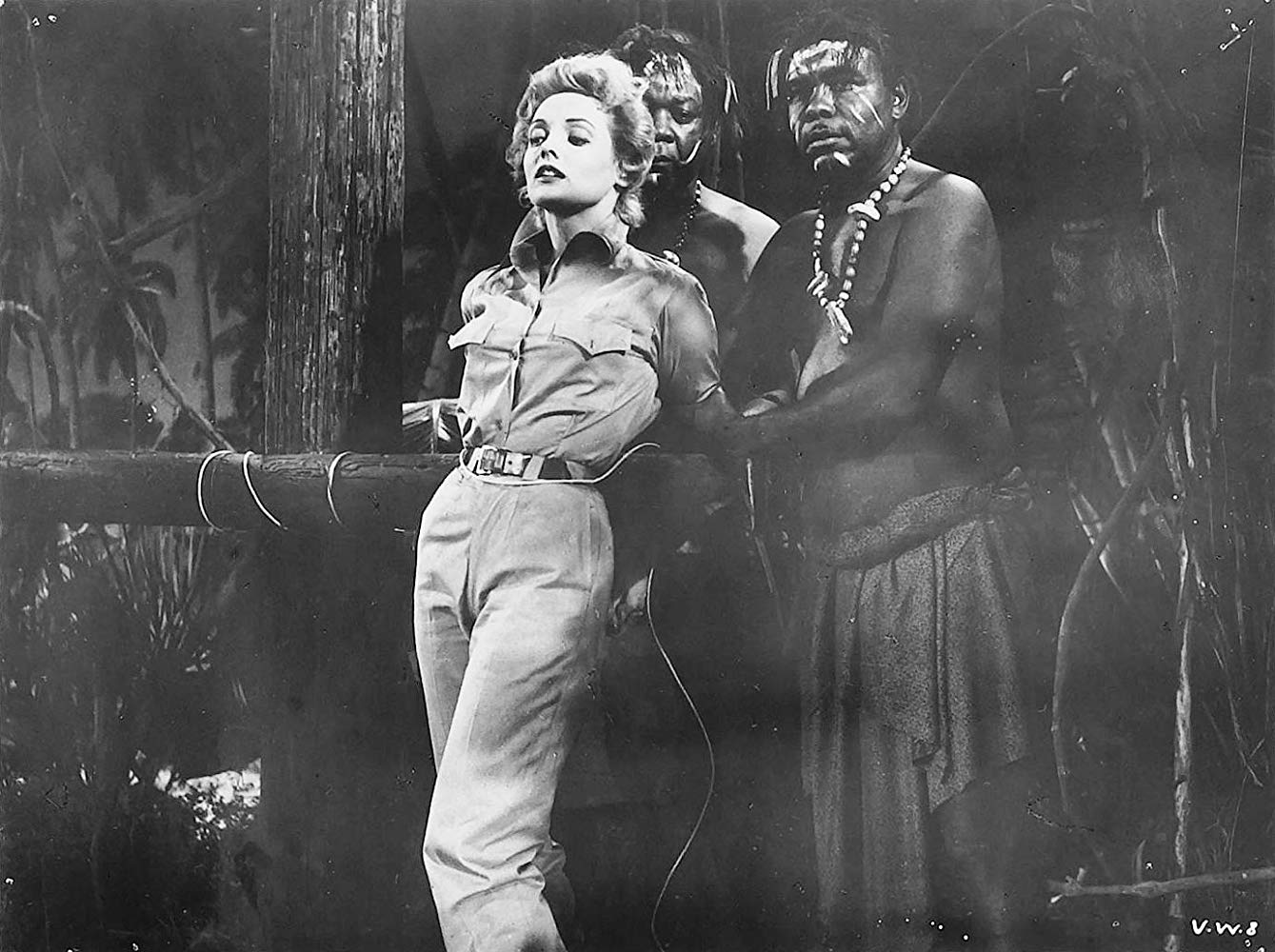 Mary Ellen Kay tied up in native voodoo rituals in Voodoo Woman (1957)