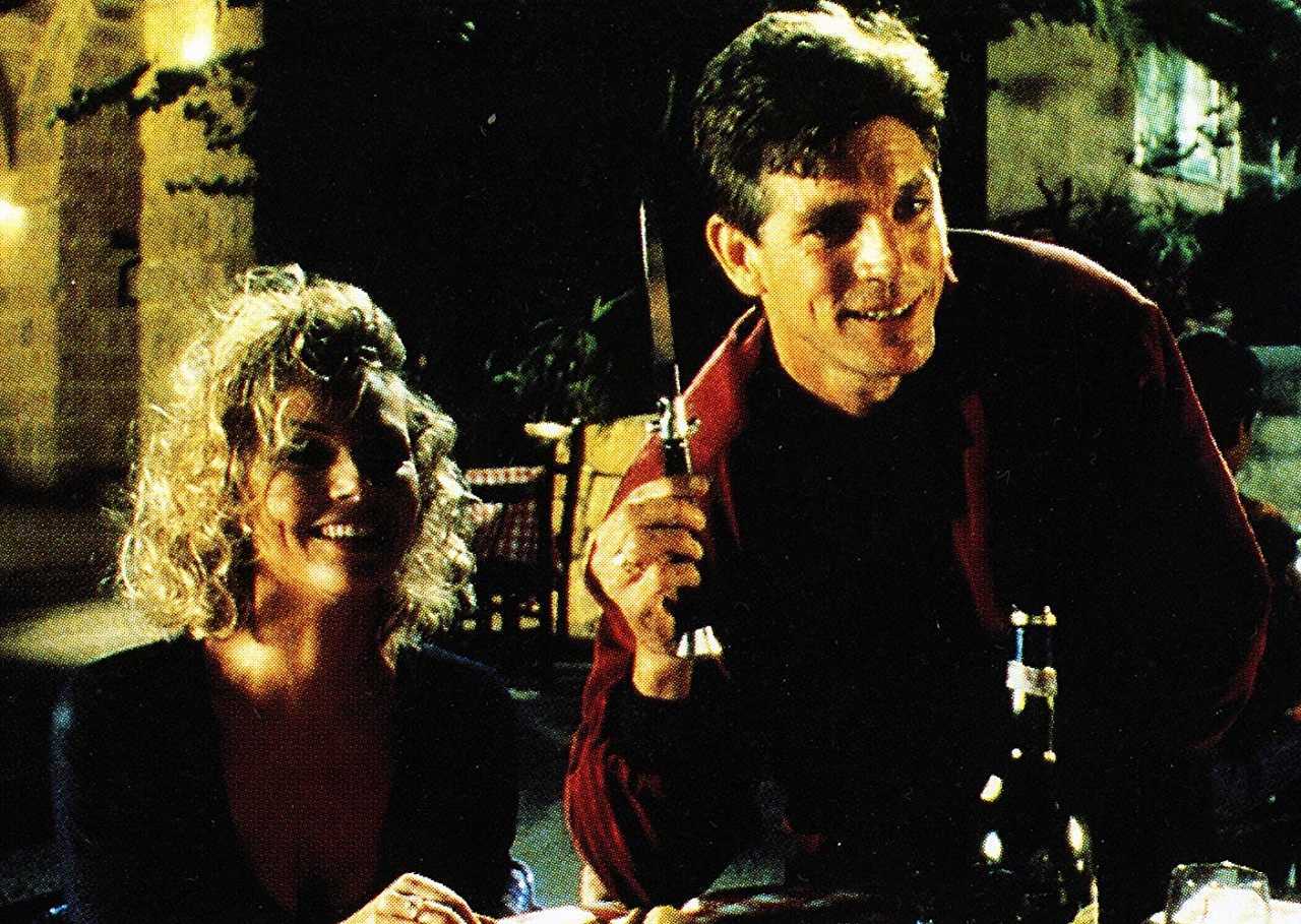 Psycho couple Connie Nielsen and Eric Roberts in Voyage (1993)