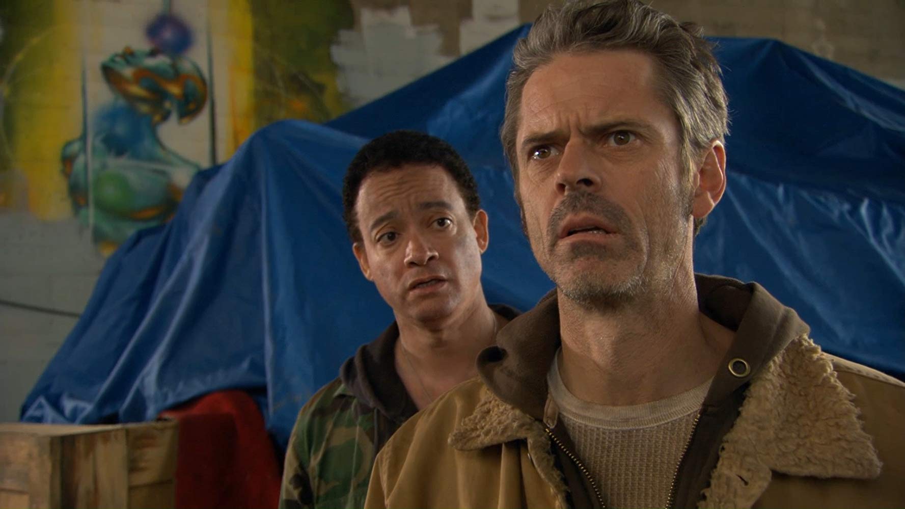 Christopher Reid and C. Thomas Howell (also the film's director) in War of the Worlds 2: The Next Wave (2008)