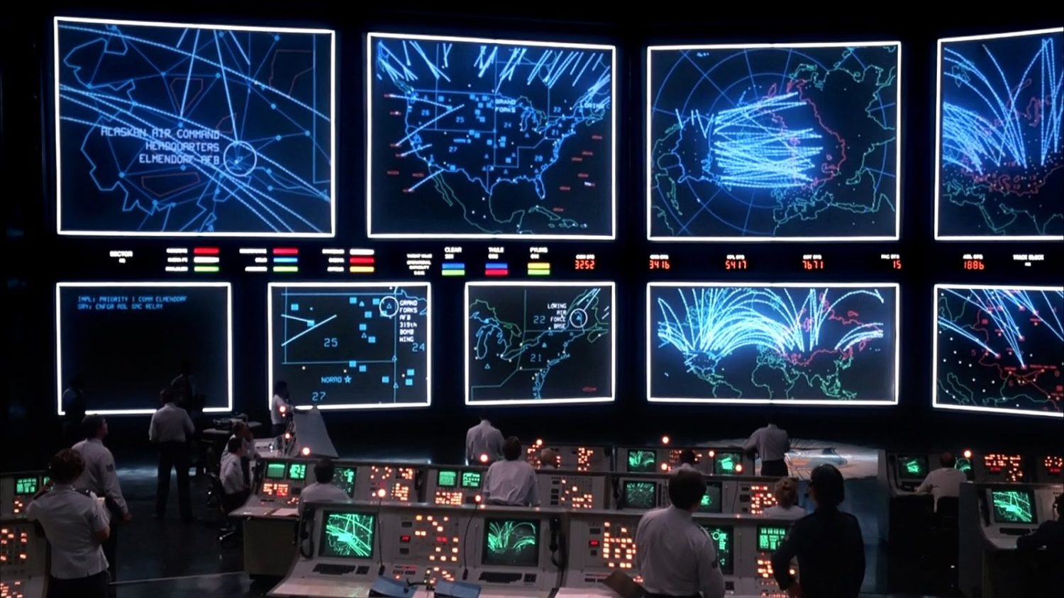 WOPR and the NORAD command centre in WarGames (1983)