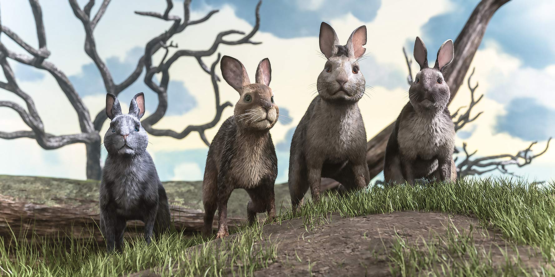 The rabbits set out on a quest to find a new burrow in Watership Down (2018)