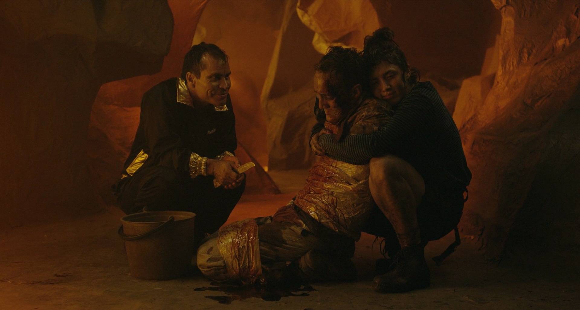 Mariano (Noe Hernandez) with brother and sister Lucio (Diego Gamaliel) and Fauna (Maria Evoli) in We Are the Flesh (2016)