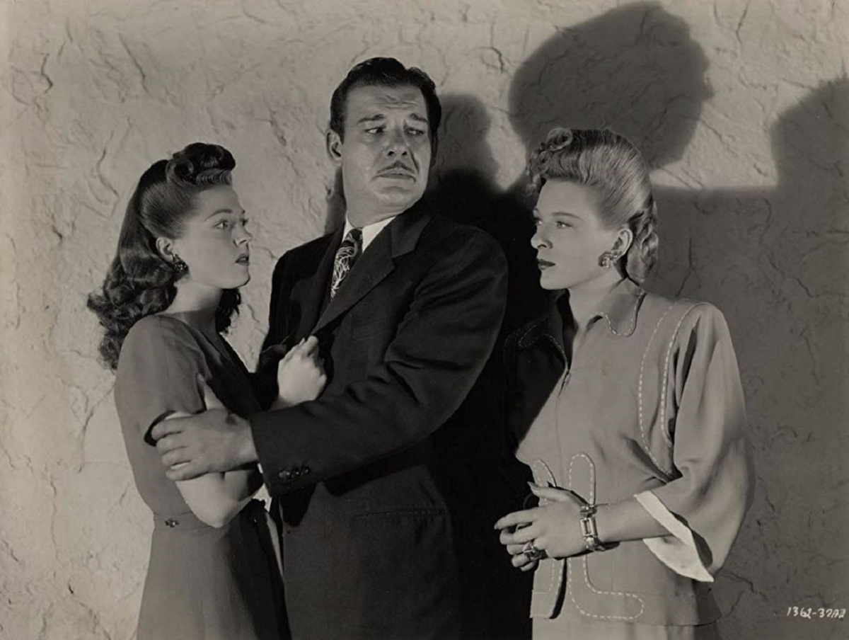 Lon Chaney Jr and his wife Anne Gwynne and rival Evelyn Ankers in Weird Woman (1944)