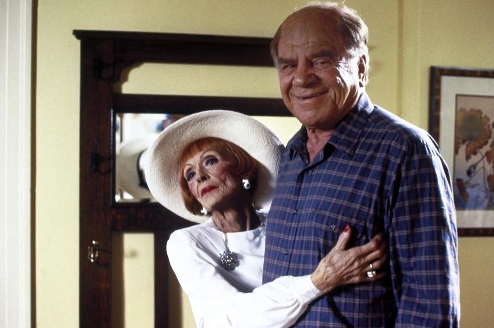 An 81 year old Bette Davis as Miranda turns up married to Lionel Stander in Wicked Stepmother (1989)