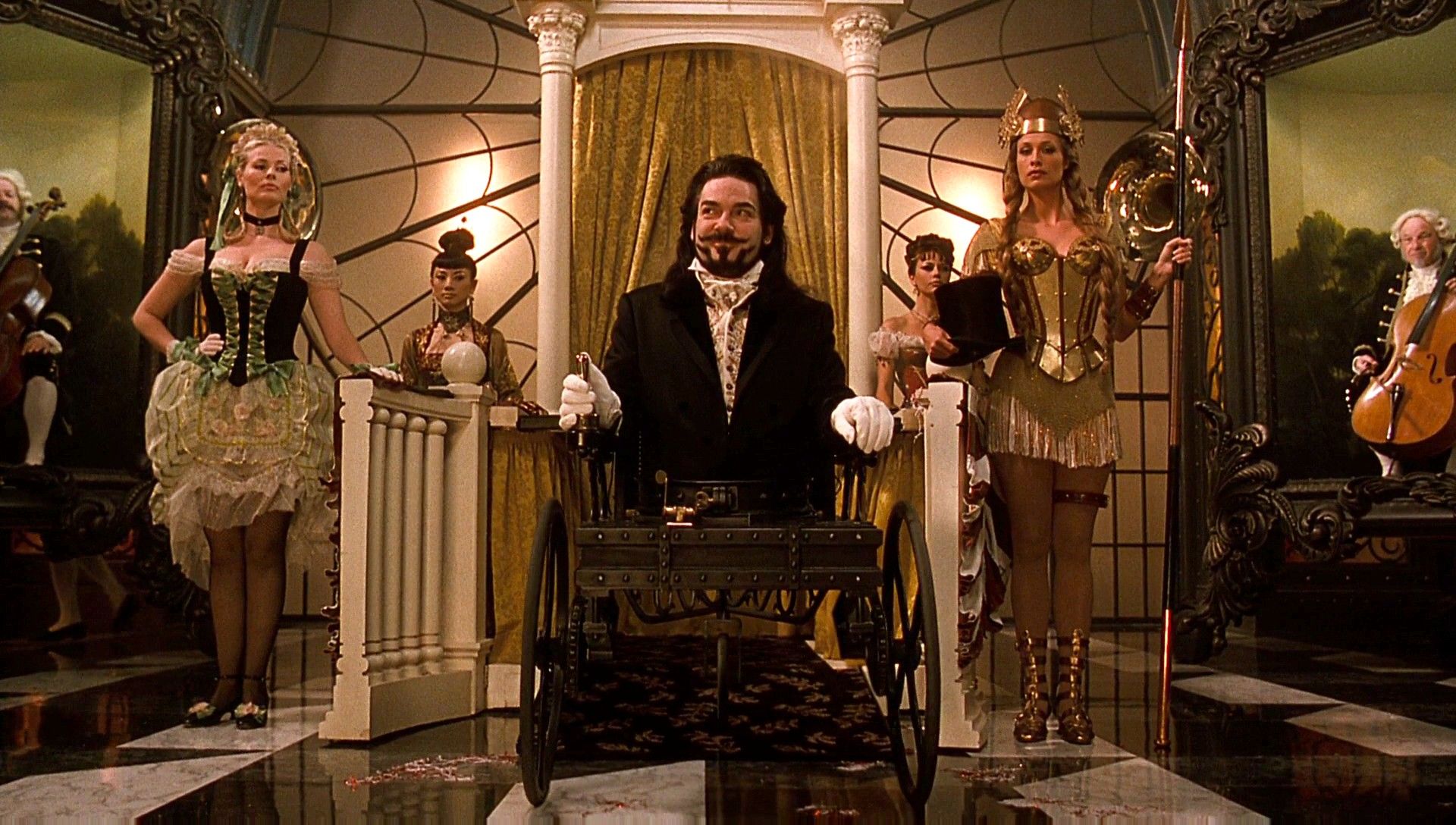 Kenneth Branagh as Dr Arliss Loveless in motorised wheelchair in Wild Wild West (1999)