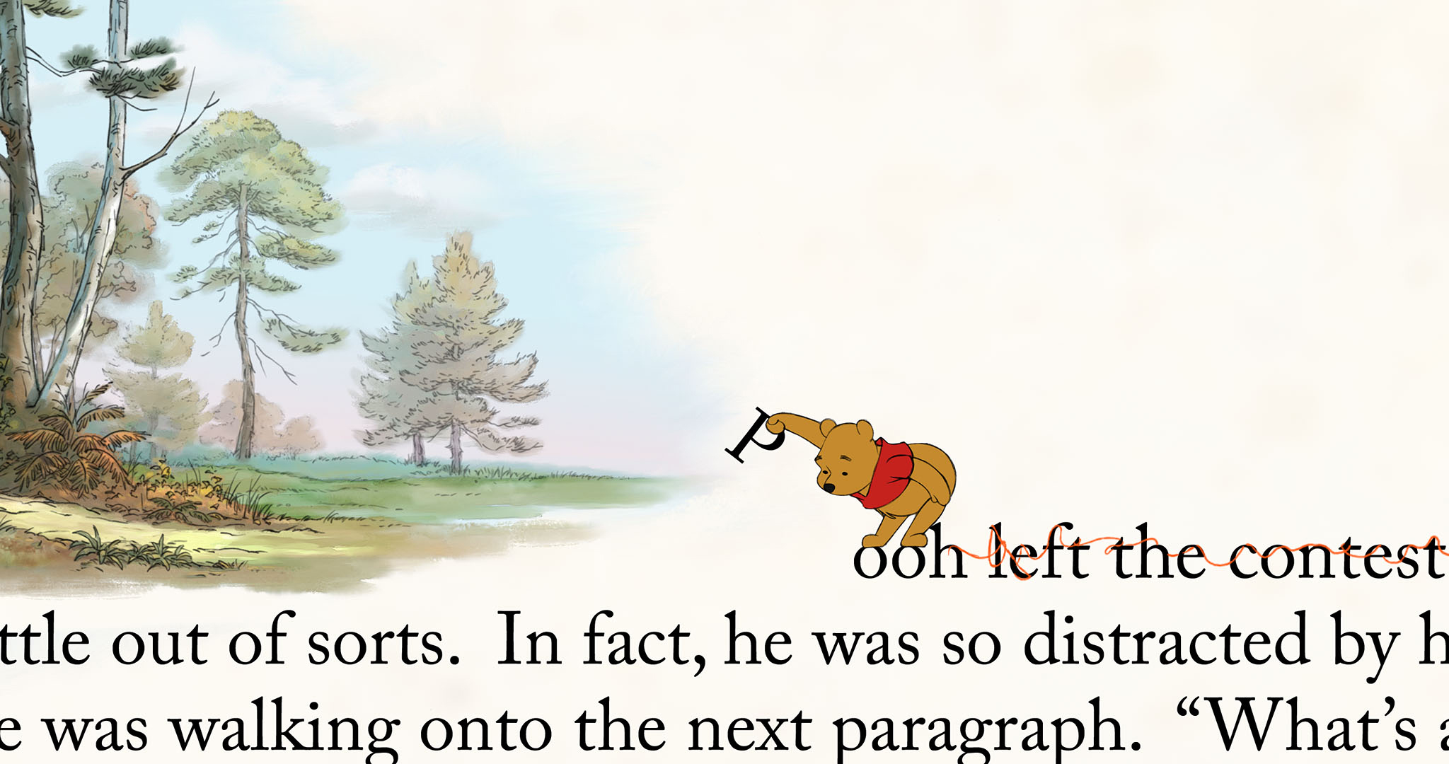 The appealing fourth-wall breaking visuals in Winnie the Pooh (2011)