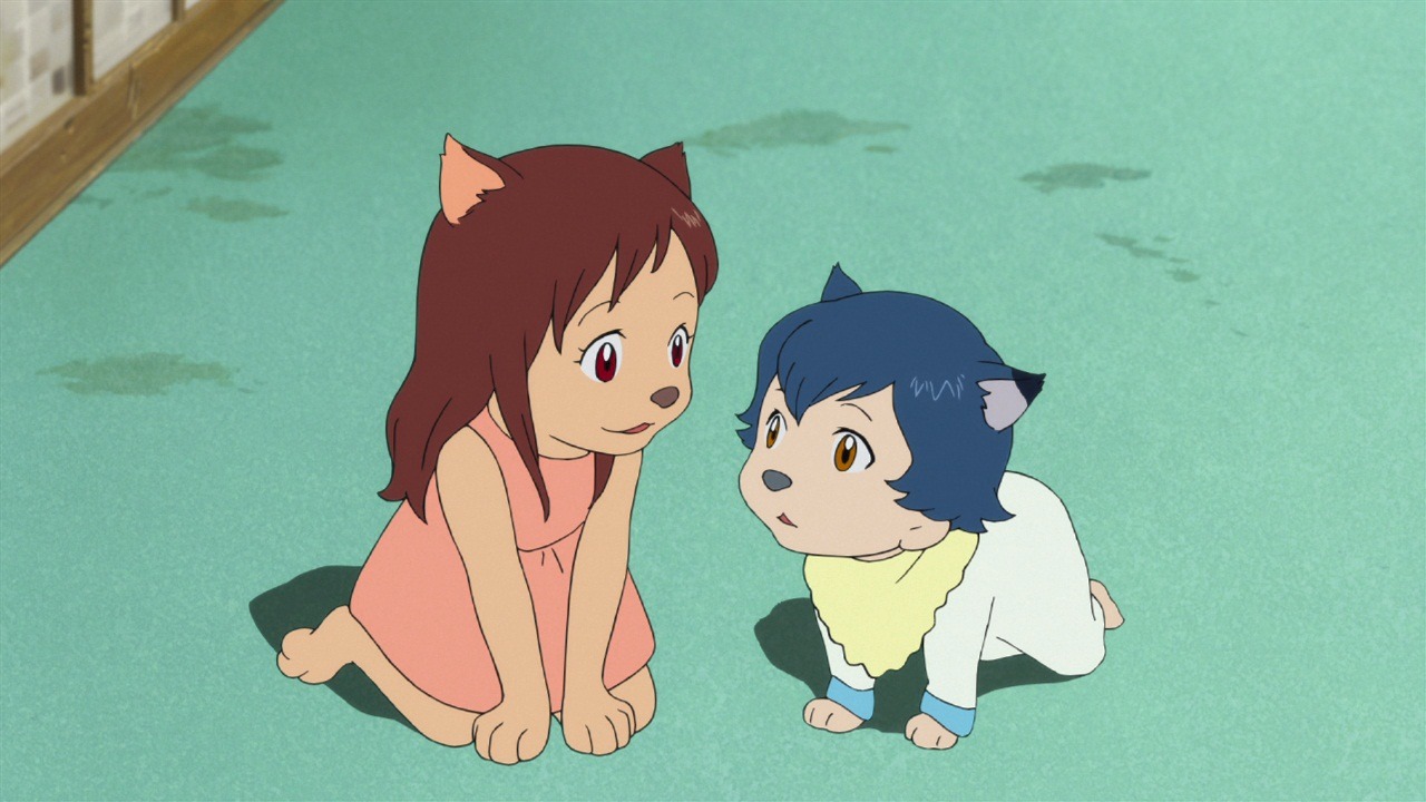 Yuki and Ame in Wolf Children (2012)