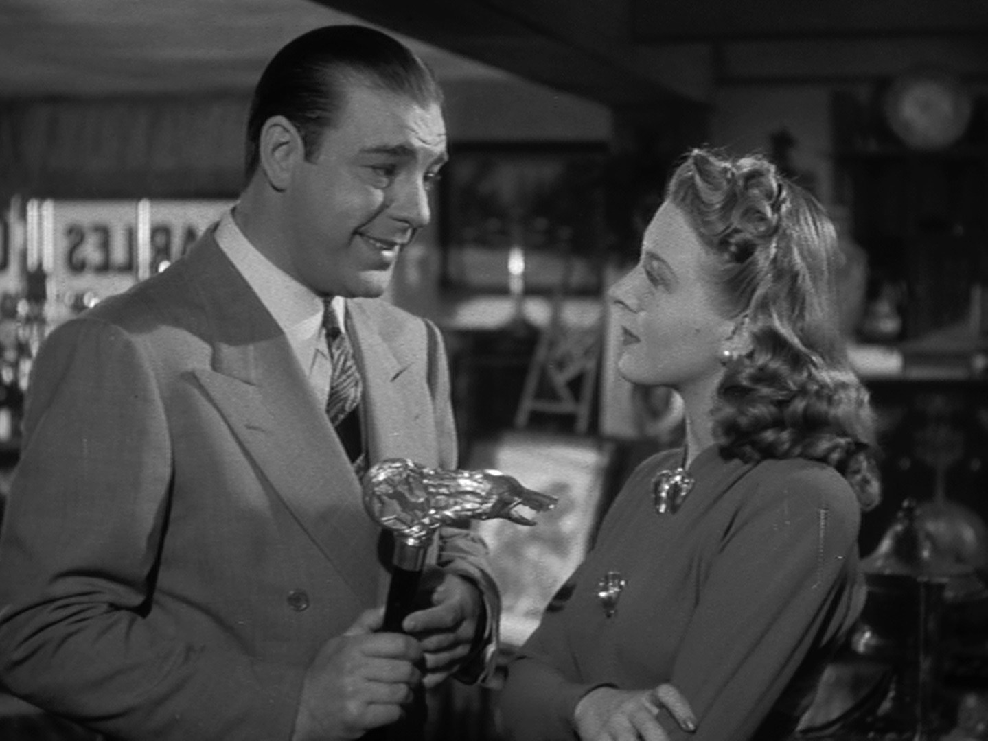 Lon Chaney Jr, Evelyn Ankers in The Wolf Man (1941)