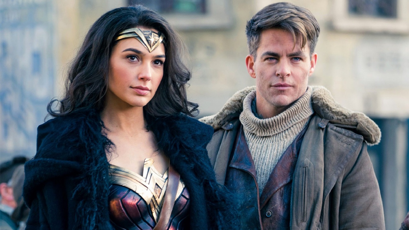 Wonder Woman (Gal Gadot) and Steve Trevor (Chris Pine)