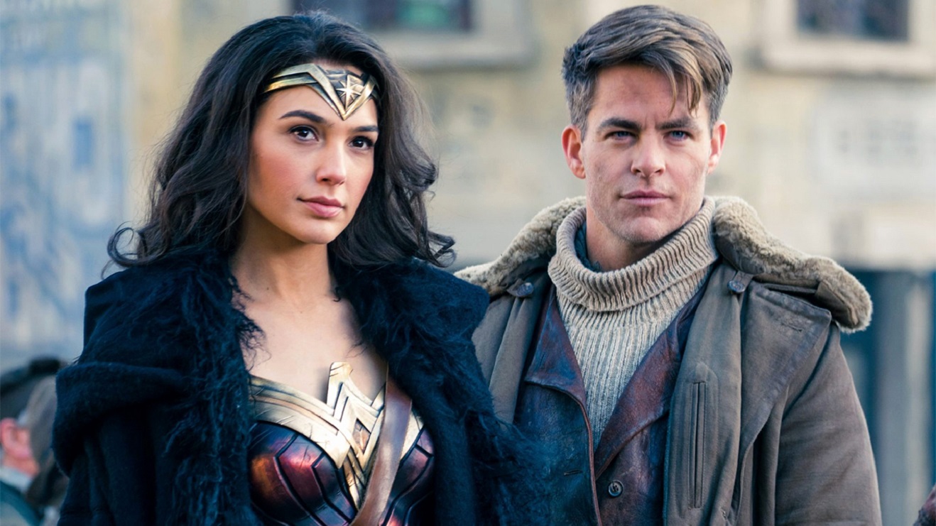 Wonder Woman (Gal Gadot) and Steve Trevor (Chris Pine)