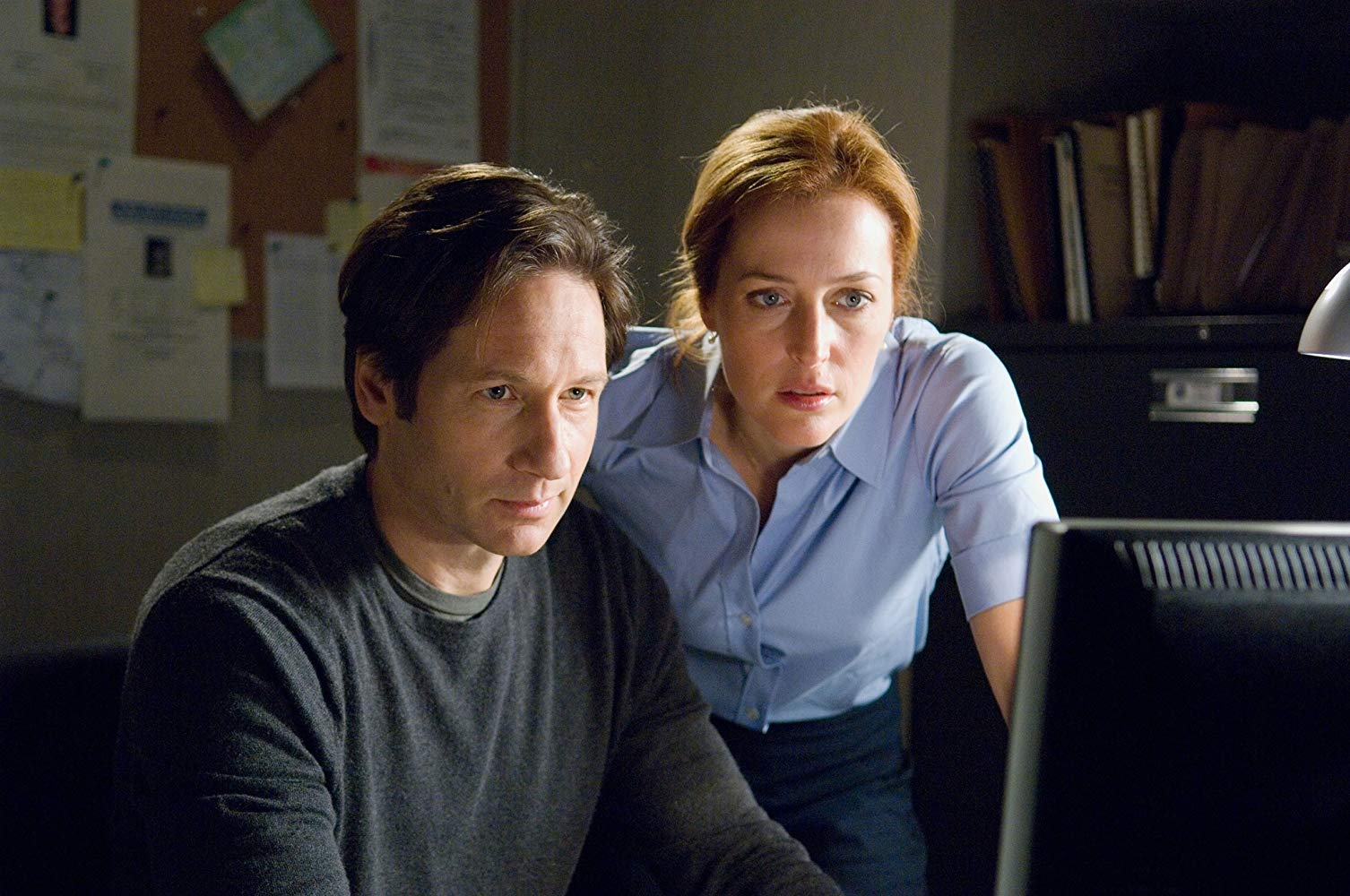 FBI agents Fox Mulder (David Duchovny) and Dana Scully (Gillian Anderson) in The X Files: I Want to Believe (2008)