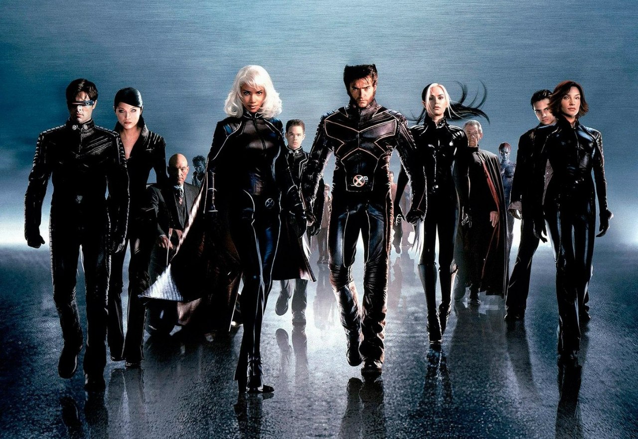 James Marsden as Cyclops, Kelly Hu as Yuriko, Patrick Stewart as Professor Xavier, Alan Cumming as Nightcrawler, Halle Berry as Storm, Shawn Ashmore as Iceman, Hugh Jackman as Wolverine, Anna Paquin as Rogue, Ian McKellan as Magneto, Rebecca Romijn-Stamos as Mystique, Aaron Stanford as Pyro and Famke Janssen as Dr Jean Grey in X2 (2003)