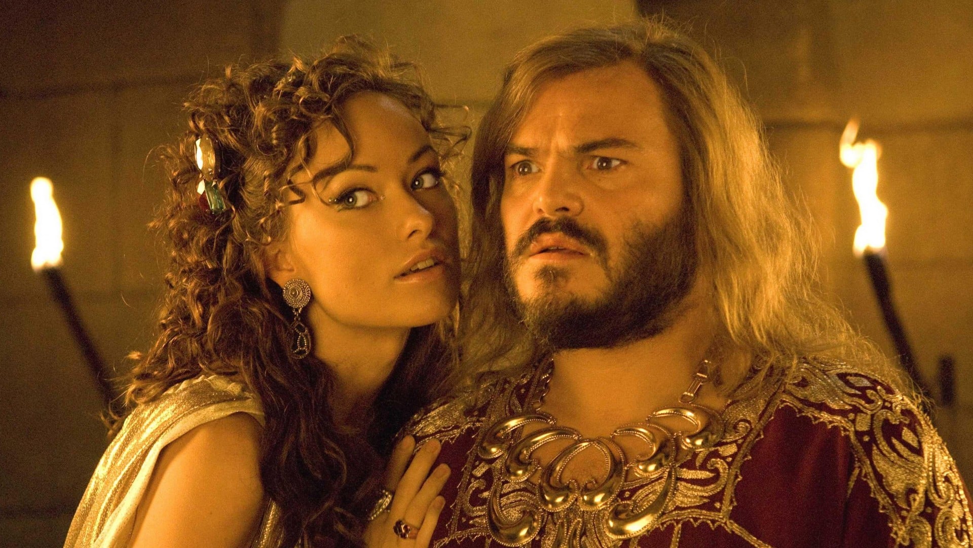 Zed (Jack Black) and Princess Inanna (Olivia Wilde) in Year One (2009)