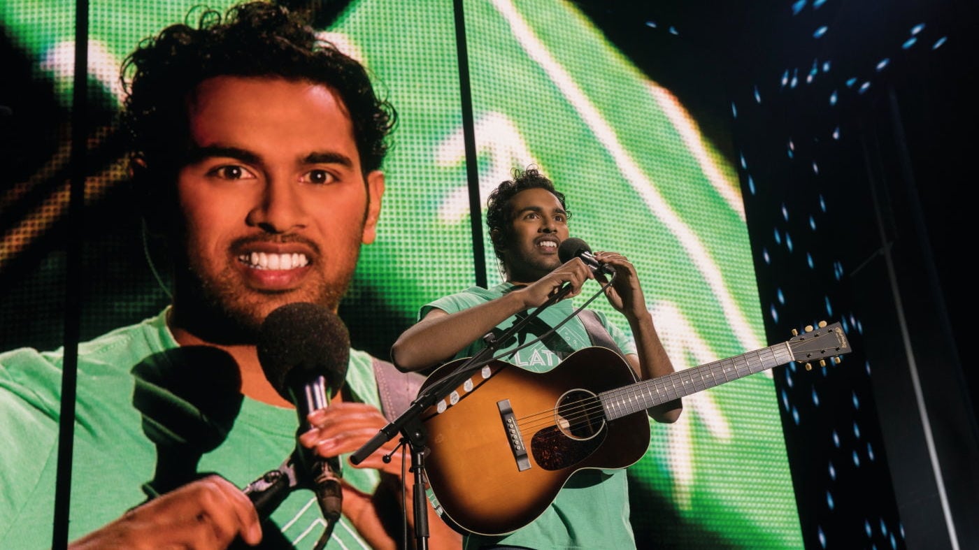 Jack Malik (Himesh Patel) becomes a big star after taking The Beastles songs as his own in Yesterday (2019)