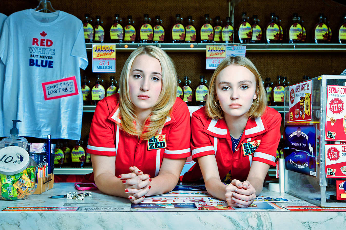 The two Colleens - Harley Quinn Smith and Lily-Rose Depp in Yoga Hosers (2016)