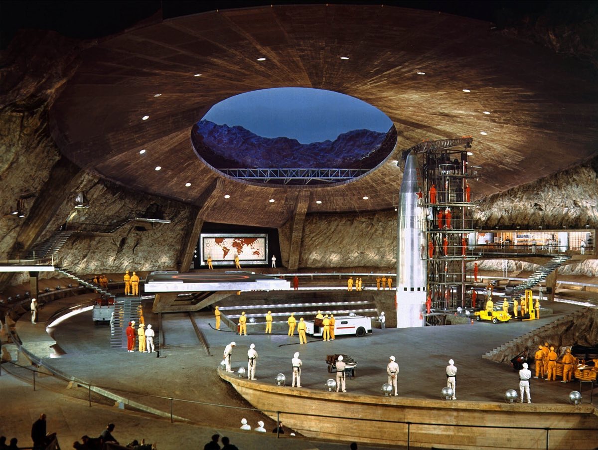 Ken Adam's stupendous set for the SPECTRE volcano base in You Only Live Twice (1967)