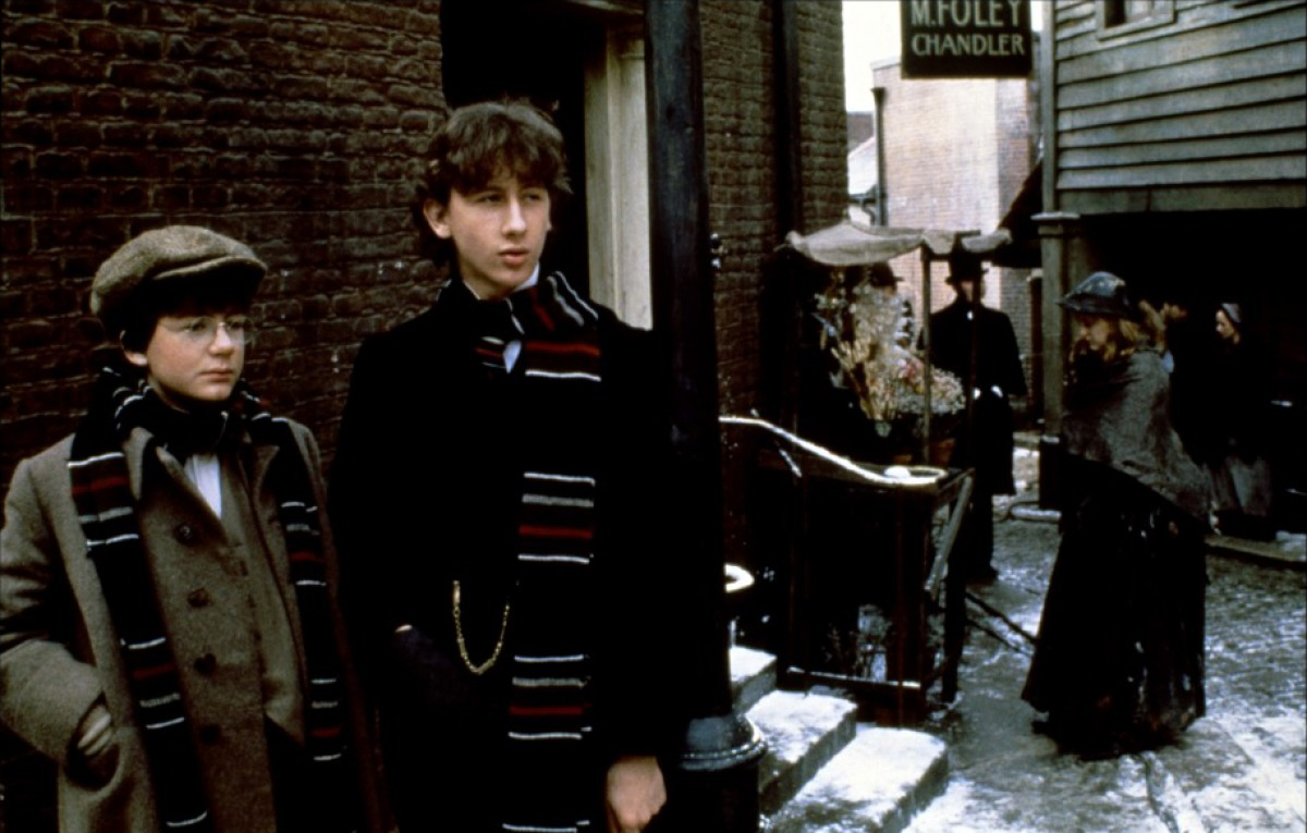 YAlan Cox as the young Dr Watson and Nicholas Cox as the young Holmes in oung Sherlock Holmes (1985)