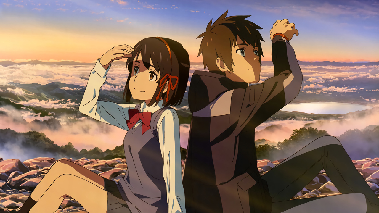 Mitsuha and Taki in Your Name. (2016)