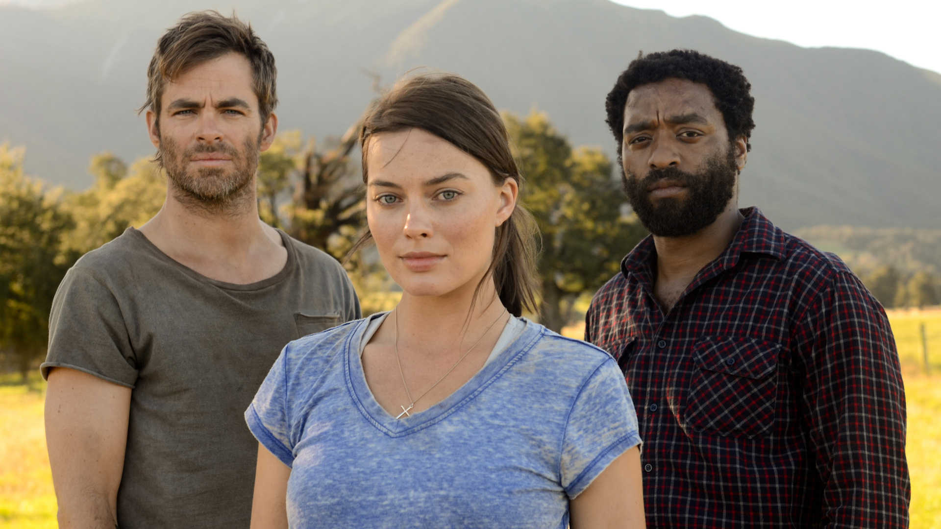 Caleb (Chris Pine), Ann Burden (Margot Robbie) and John Loomis (Chiwetel Ejiofor) in Z for Zachariah (2015)