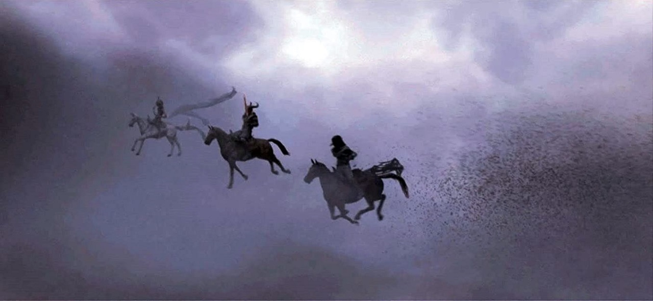 Three of the Four Horsemen take flight in 4 Horsemen Apocalypse (2022)