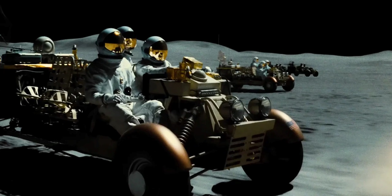 Vehicular chase with the pirates on The Moon in Ad Astra (2019)