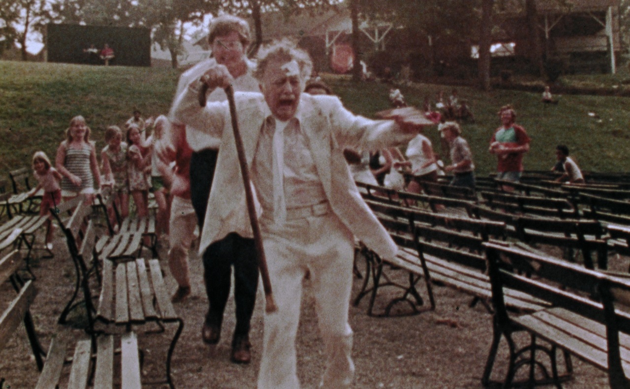 Lincoln Maazel is pursued through the park in The Amusement Park (1975)