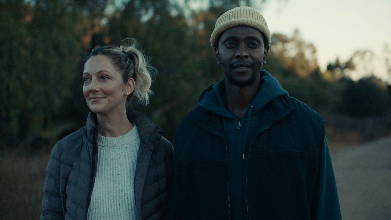 Judy Greer and husband Edi Gathegi in Aporia (2023)