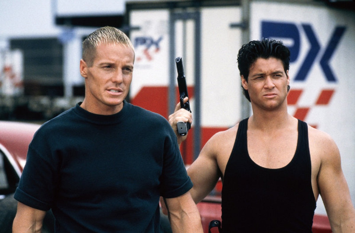Frank Zagarino and Bryan Genesse in Cyborg Cop III (1995)