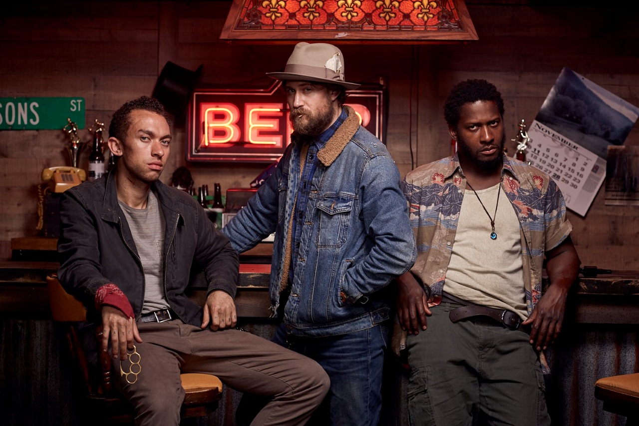 The Daylong Brothers - Enoch (Nicah Robinson), Ishmael (Brendan Bradley), Abraham (Jordon Bolden) in The Devil and the Daylong Brothers (2025)