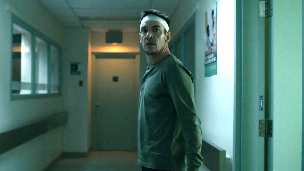 Jonathan Rhys Meyers in a strange hospital in Disquiet (2023)
