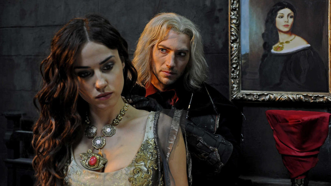 Kelly Wenham and Dracula (Luke Roberts) in Dracula: The Dark Prince (2013)