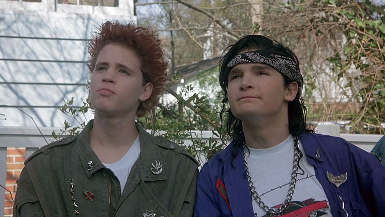Corey Haim and Corey Feldman in Dream a Little Dream (1989)