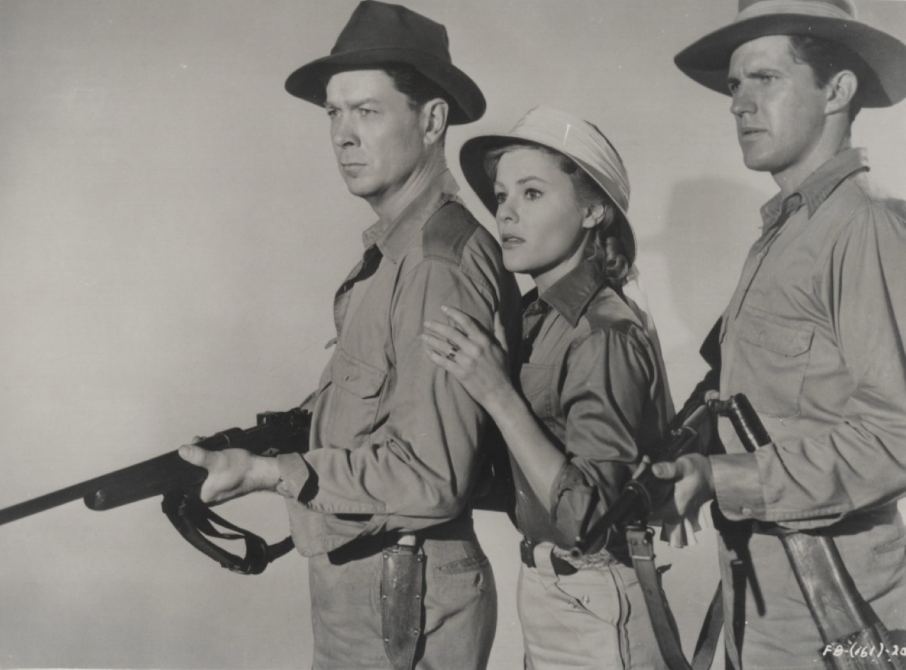 Arthur Franz, Kathleen Crowley and Robert Brown in The Flame Barrier (1958)
