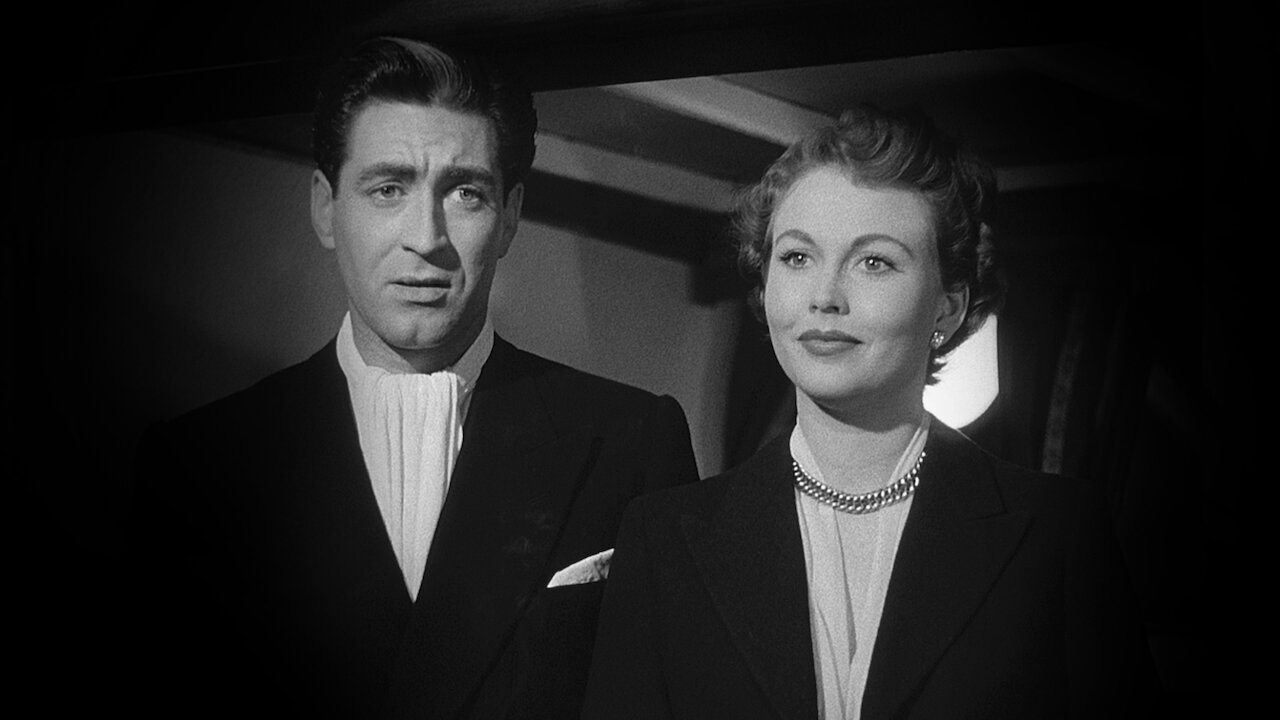 Dermot Walsh and Hazel Court in Ghost Ship (1952)