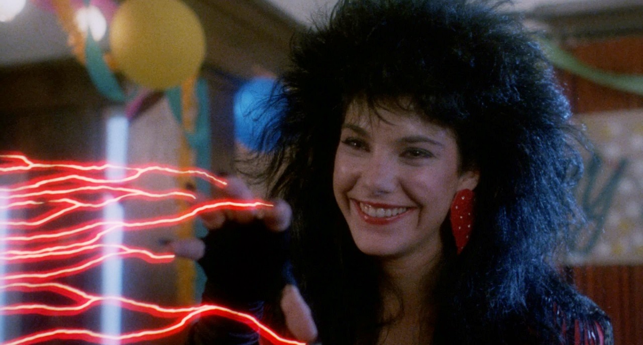 A possessed Liane Curtis in Girlfriend from Hell (1989)