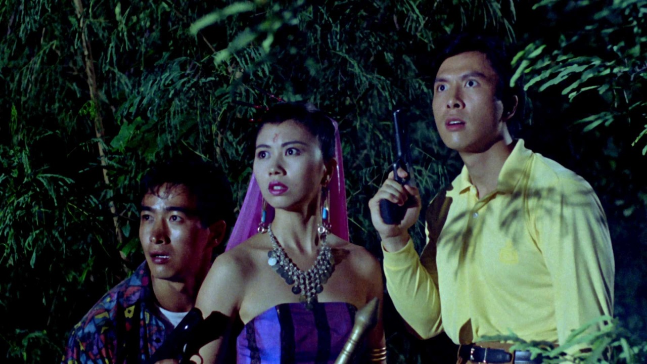Ben Lam, Pauline Yeung and Donnie Yen in The Holy Virgin Versus the Evil Dead (1991)