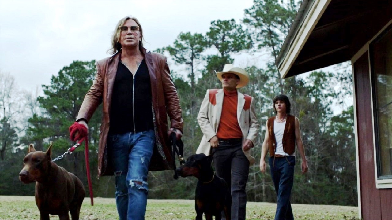Mickey Rourke, Casper Van Dien and Will Peltz in Hunt Club (2022)