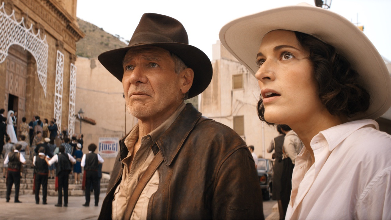 Indiana Jones (Harrison Ford) and Helena Shaw (Phoebe Waller-Bridge) in Indiana Jones and the Dial of Destiny (2023)