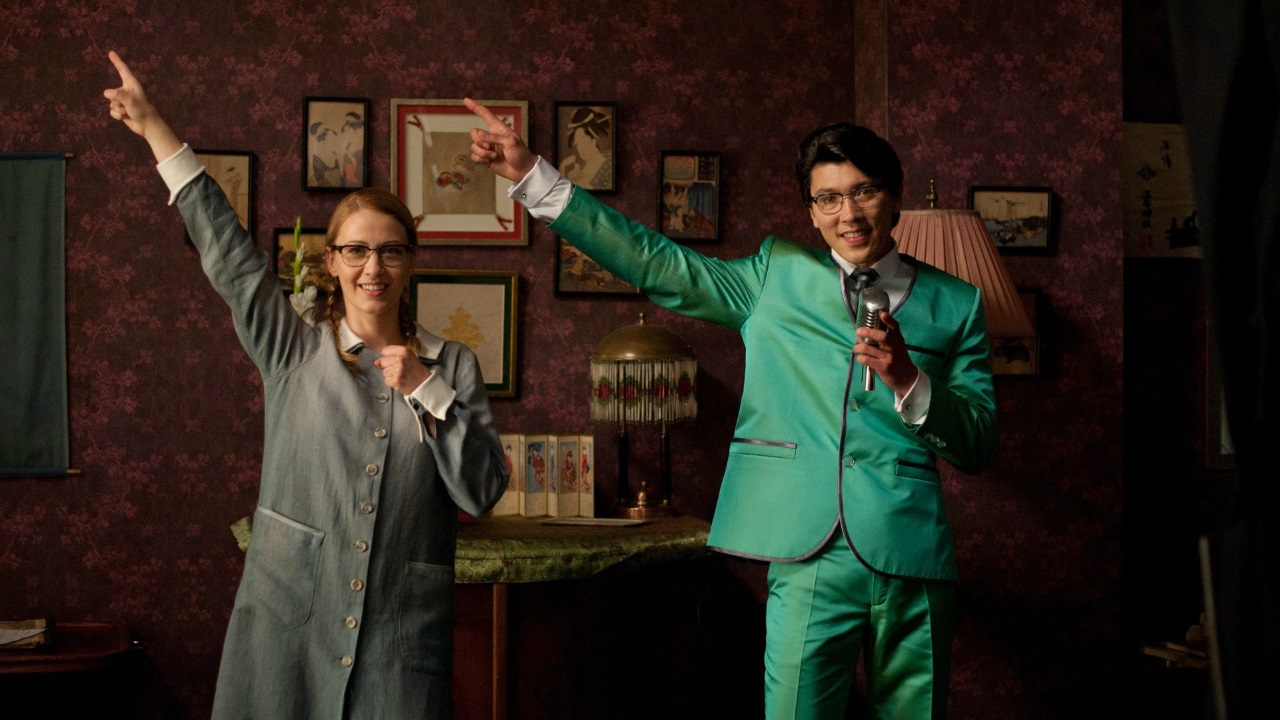 Liza (Moni Balsai) and Japanese pop singer David Sakurai in Liza, The Fox-Fairy (2015)
