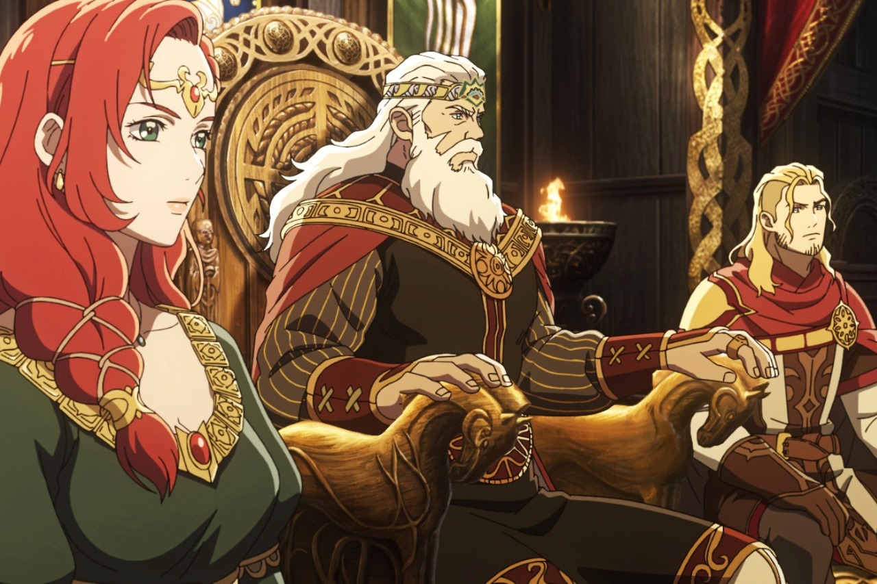 Hera and Helm Hammerhand in The Lord of the Rings: The War of the Rohirrim (2024)