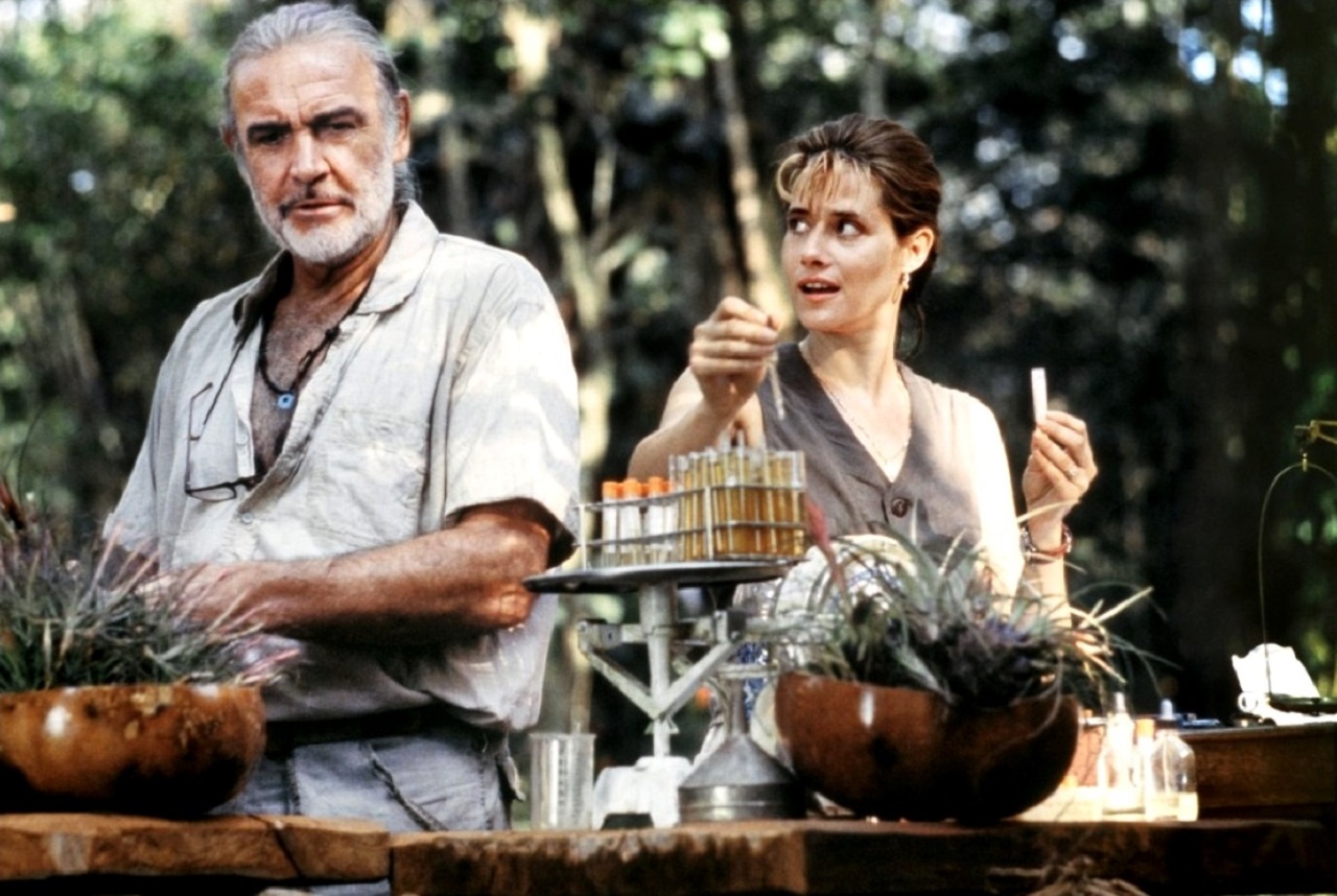 Sean Connery and Lorraine Bracco in the Amazonian rainforest in Medicine Man (1992)1